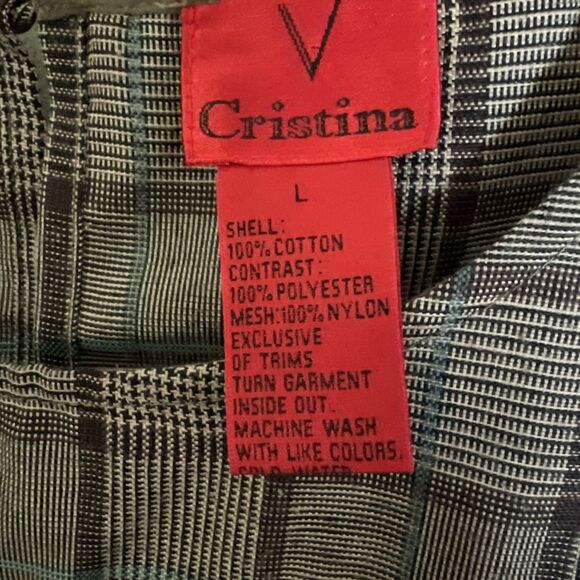 V Cristina Large Camouflage Sleeveless Blouse With Tulle/Netting - Picture 9 of 12